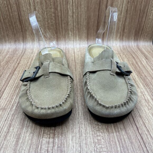 Free People After Riding Mule In Macadamia Suede Women’s Size 7.5 - Picture 1 of 7
